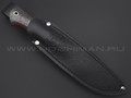 7 ножей нож Клык малый сталь K340 satin, рукоять Carbon fiber, G10 red