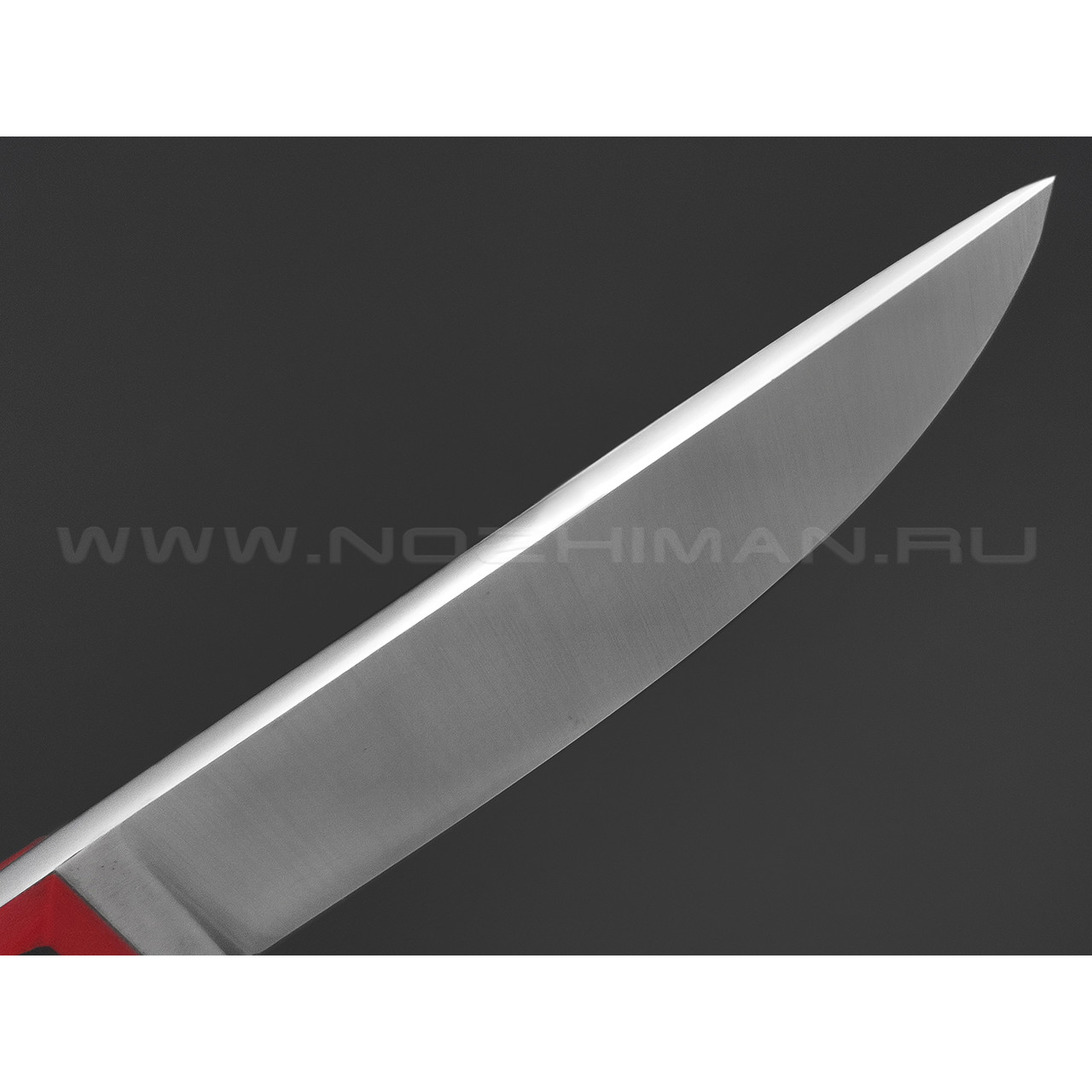 7 ножей нож Клык малый сталь K340 satin, рукоять Carbon fiber, G10 red
