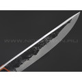 7 ножей нож Клык малый сталь K340 satin & ковка, рукоять G10 black & orange