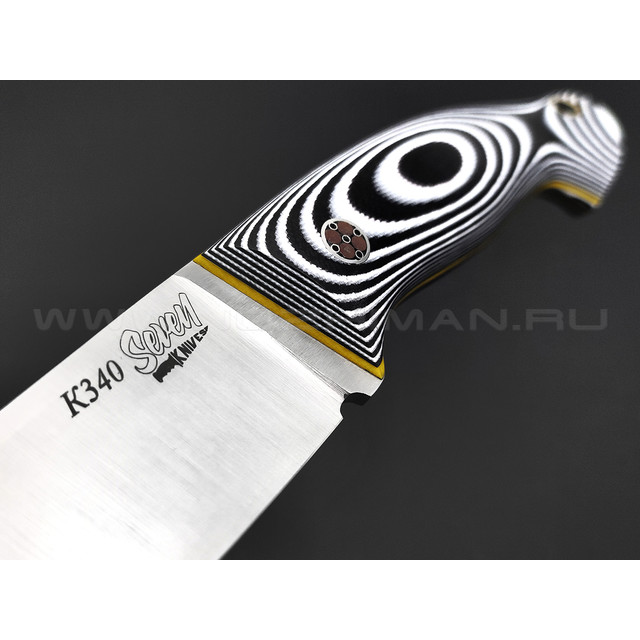 7 ножей нож Бритва сталь K340 satin, рукоять G10 black & white