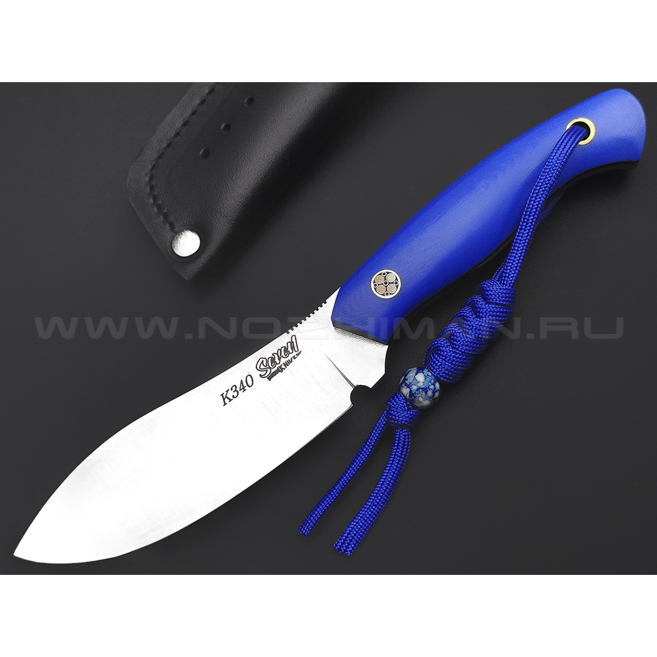 7 ножей нож Нессмук сталь K340 satin, рукоять G10 blue & black