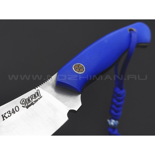 7 ножей нож Нессмук сталь K340 satin, рукоять G10 blue & black