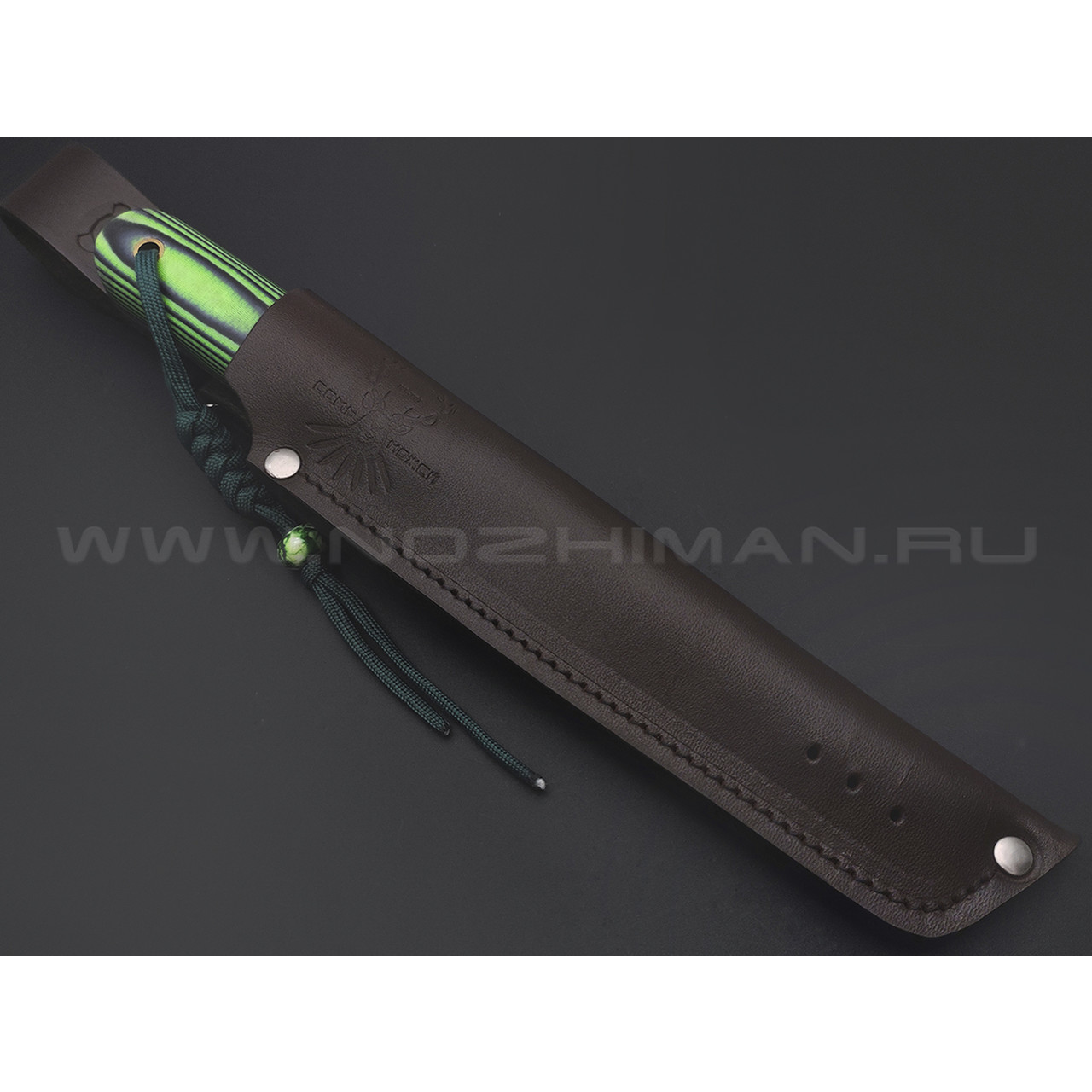 7 ножей нож Кефарт сталь K340 satin & ковка, рукоять G10 black & green