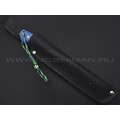 7 ножей нож Айсберг сталь K110 satin, рукоять G10 blue & green