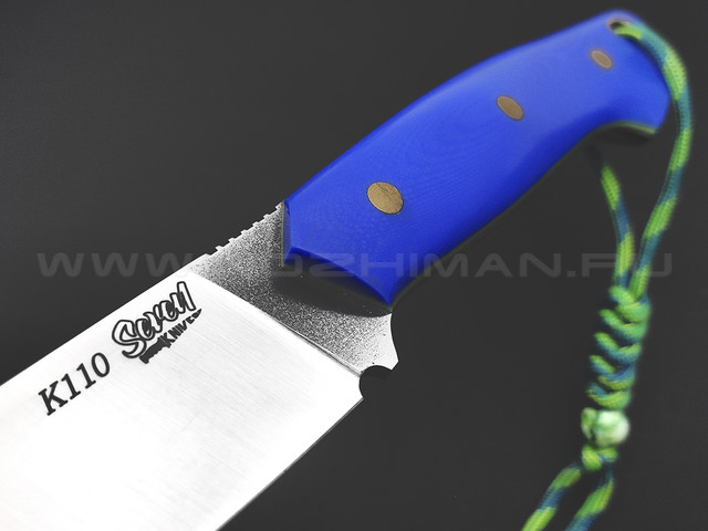 7 ножей нож Айсберг сталь K110 satin, рукоять G10 blue & green