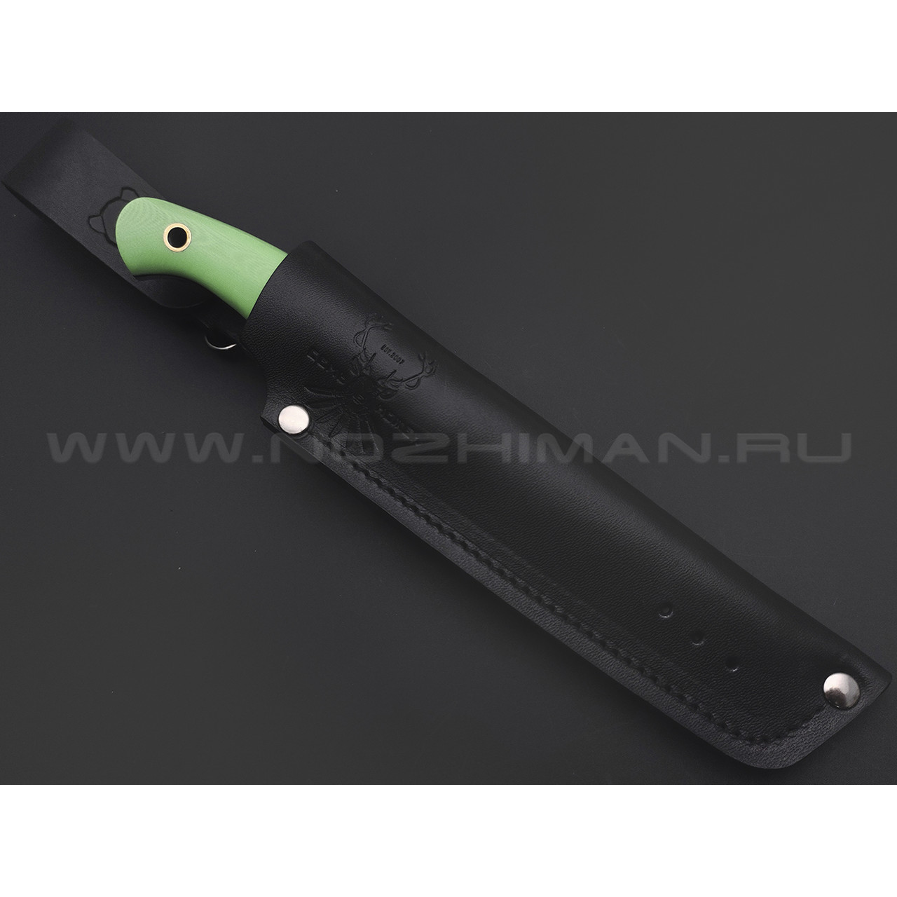 7 ножей нож Пиранья сталь N690 satin, рукоять G10 green & black