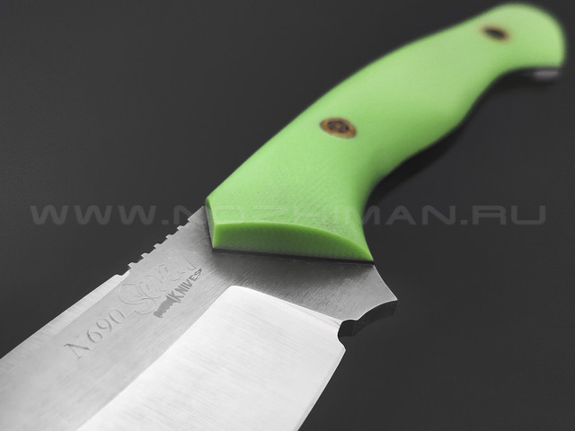 7 ножей нож Пиранья сталь N690 satin, рукоять G10 green & black