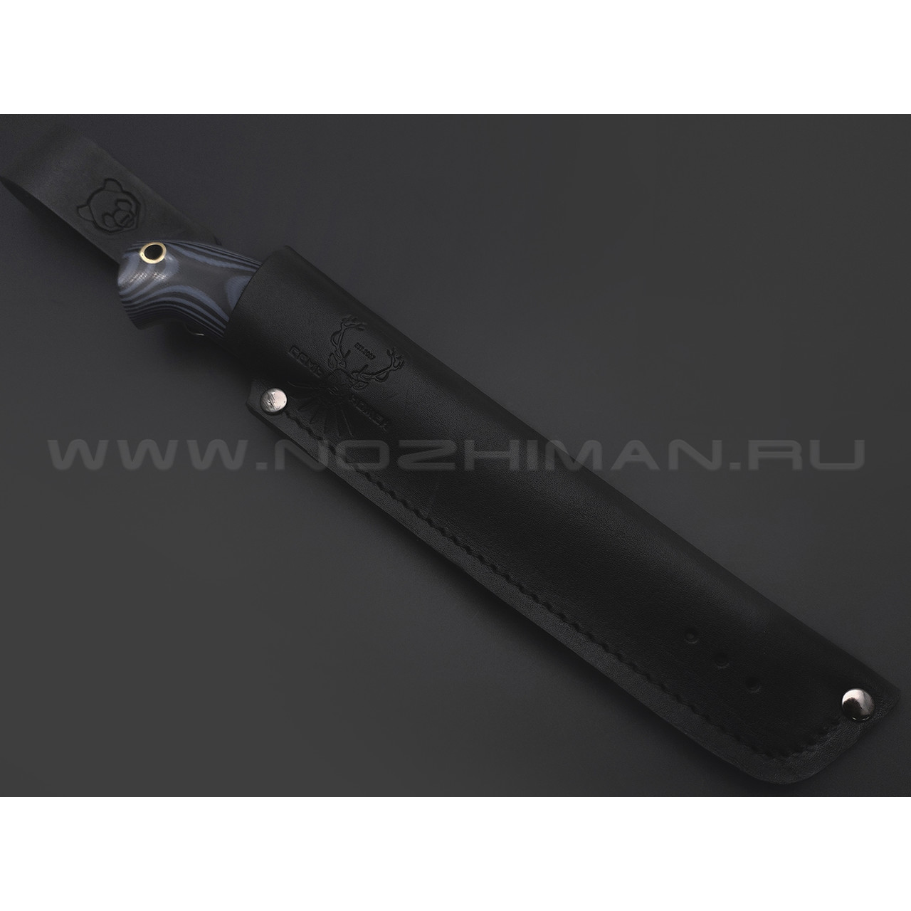 7 ножей нож Путник сталь D2 satin, рукоять G10 black & navy