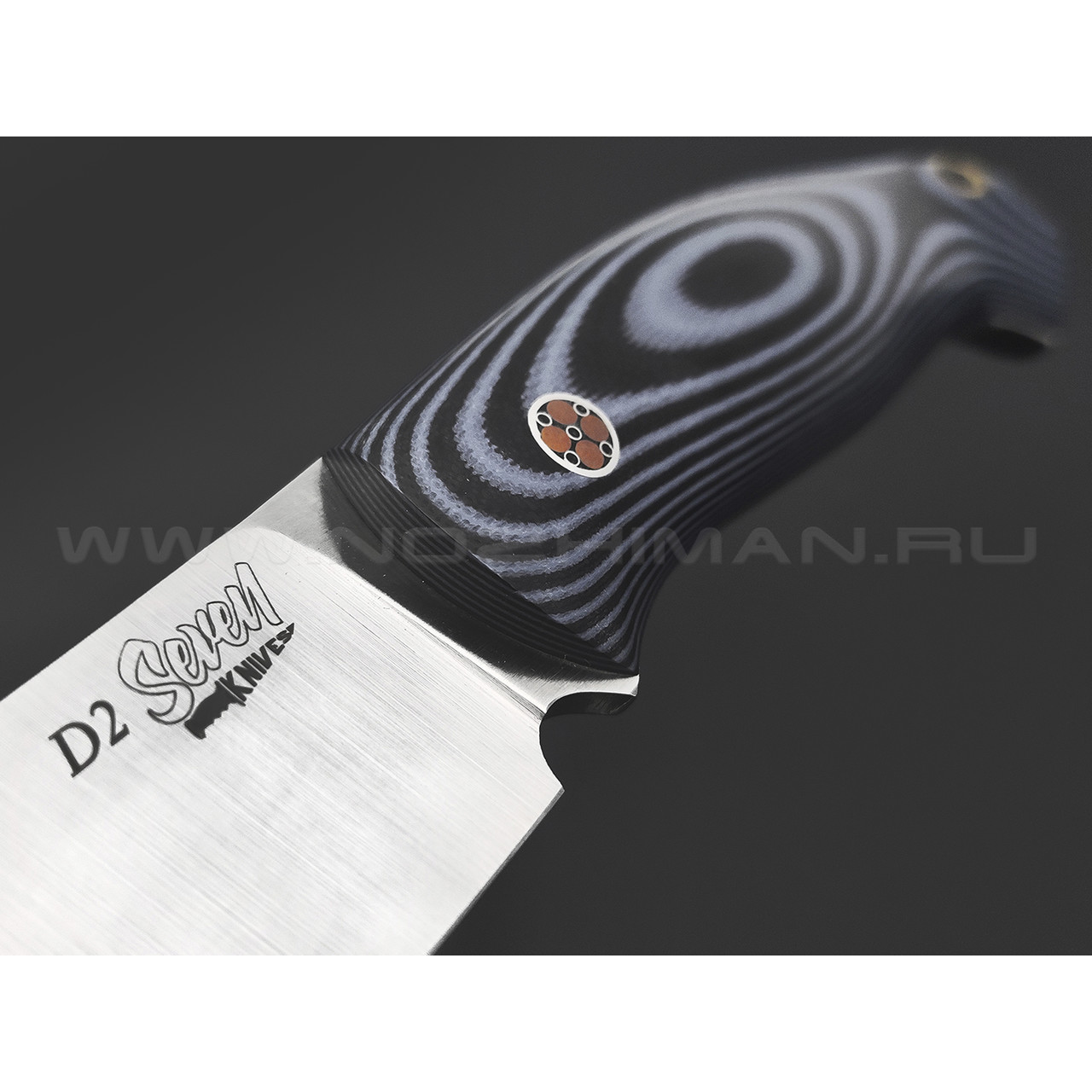 7 ножей нож Путник сталь D2 satin, рукоять G10 black & navy