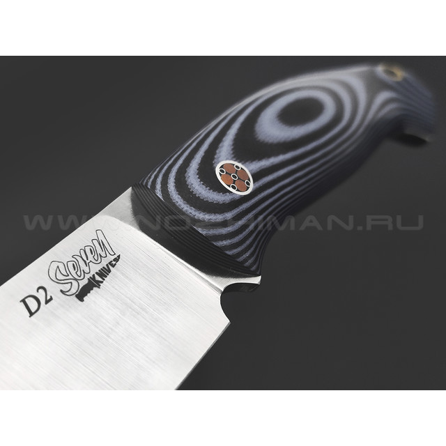 7 ножей нож Путник сталь D2 satin, рукоять G10 black & navy