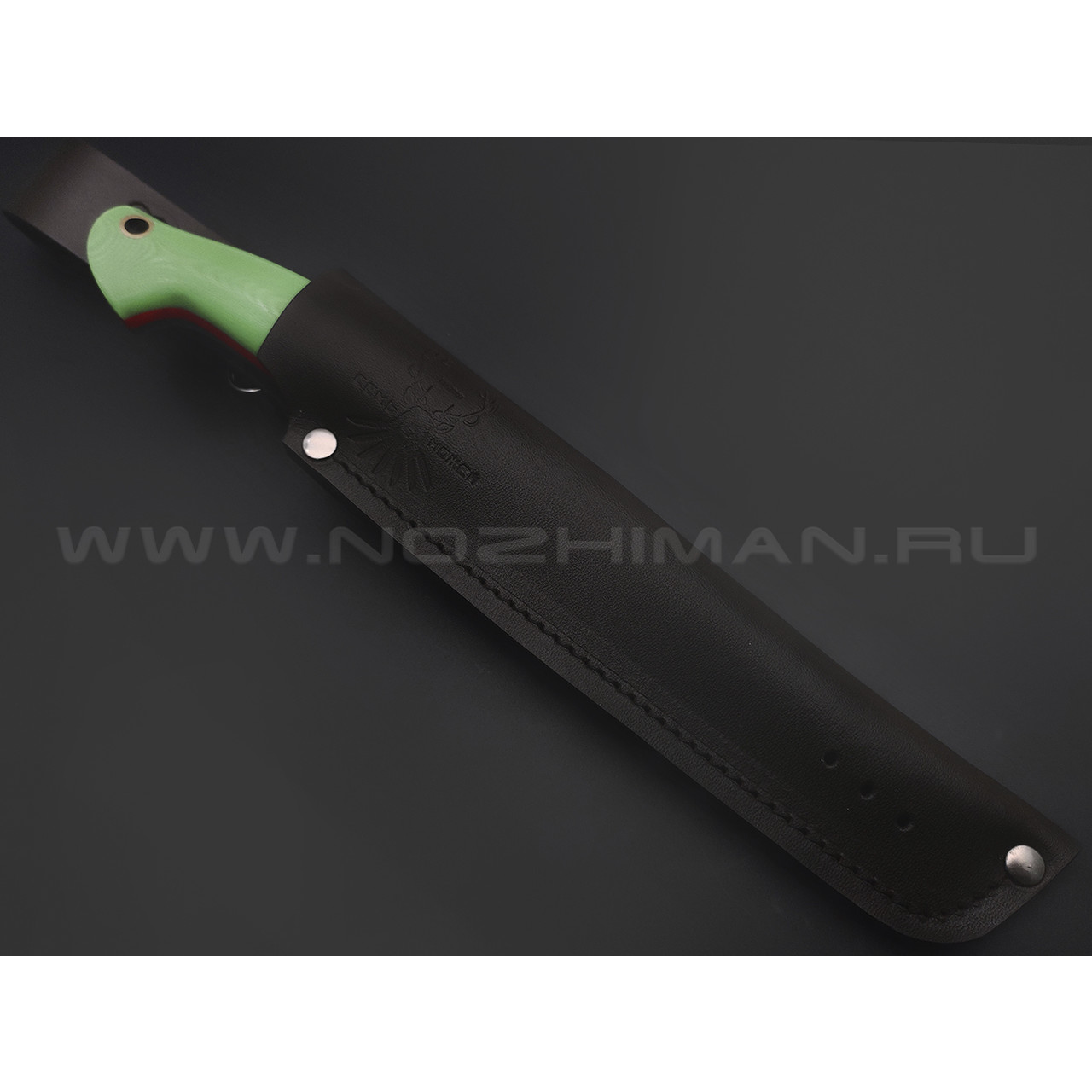 7 ножей нож Бритва сталь K340 satin, рукоять G10 green & red