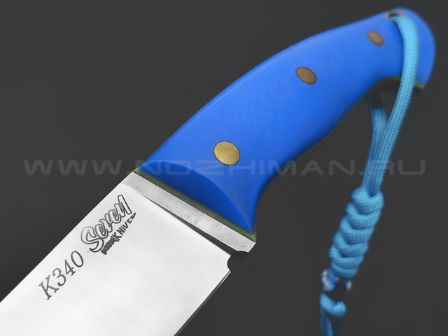7 ножей нож Бритва сталь K340 satin, рукоять G10 blue & green