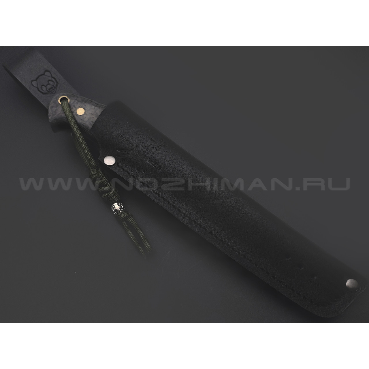 7 ножей нож Путник сталь K340 сатин, рукоять Карбон, G10 чёрный