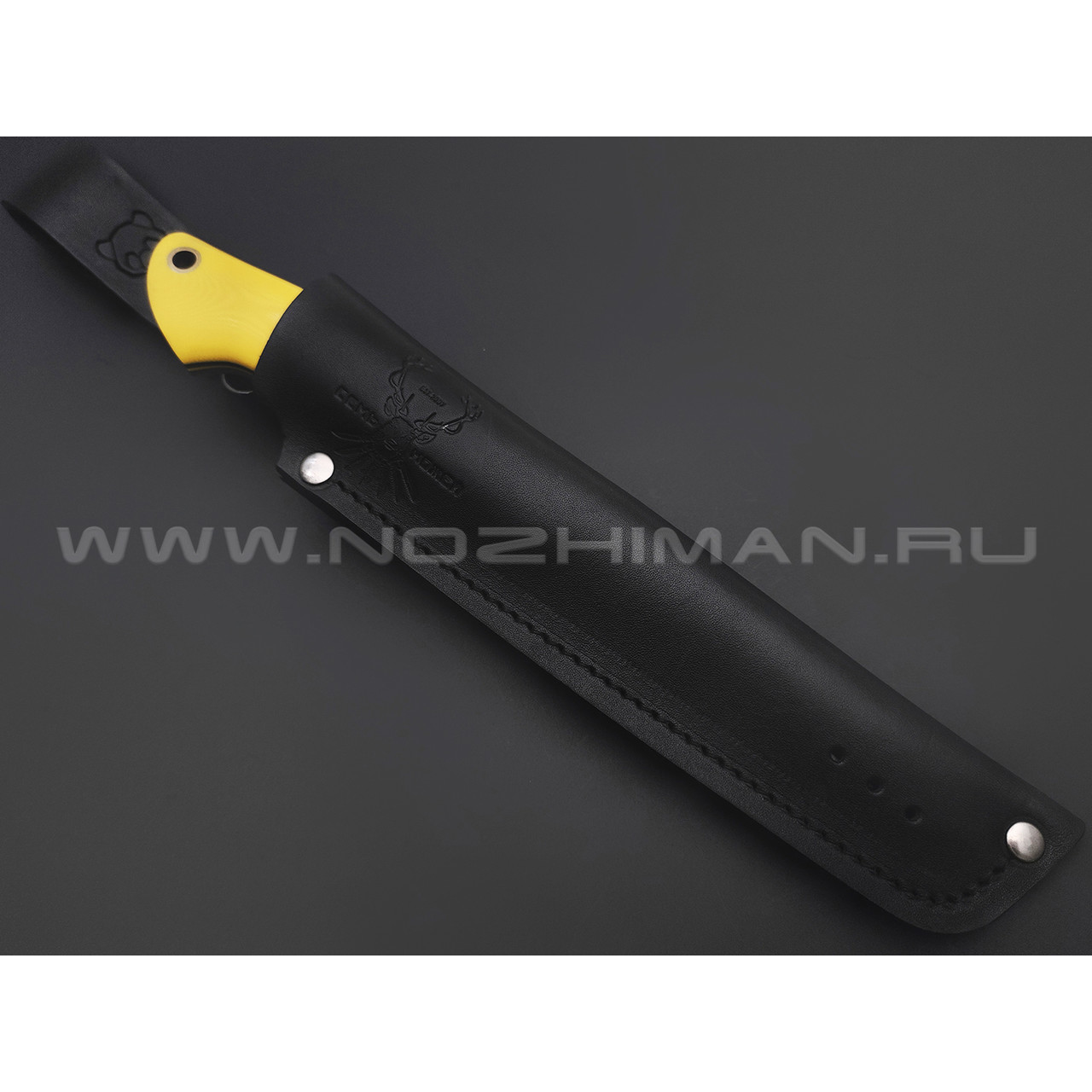 7 ножей нож Айсберг сталь K340 satin & ковка, рукоять G10 yellow & black