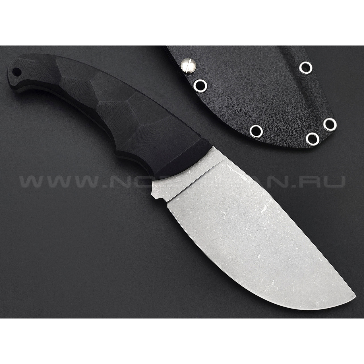 Волчий Век нож Fantocci сталь N690 WA стоунвош, рукоять G10 black