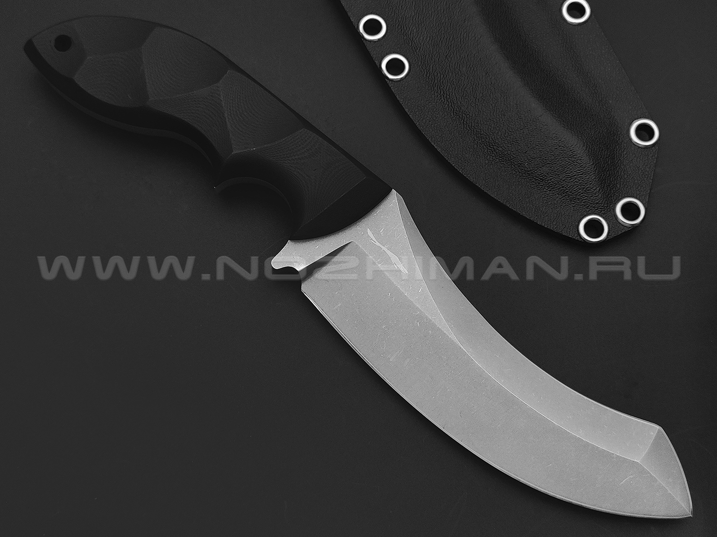 Волчий Век нож Кондрат 12 сталь 95х18 WA stonewash, рукоять G10 black