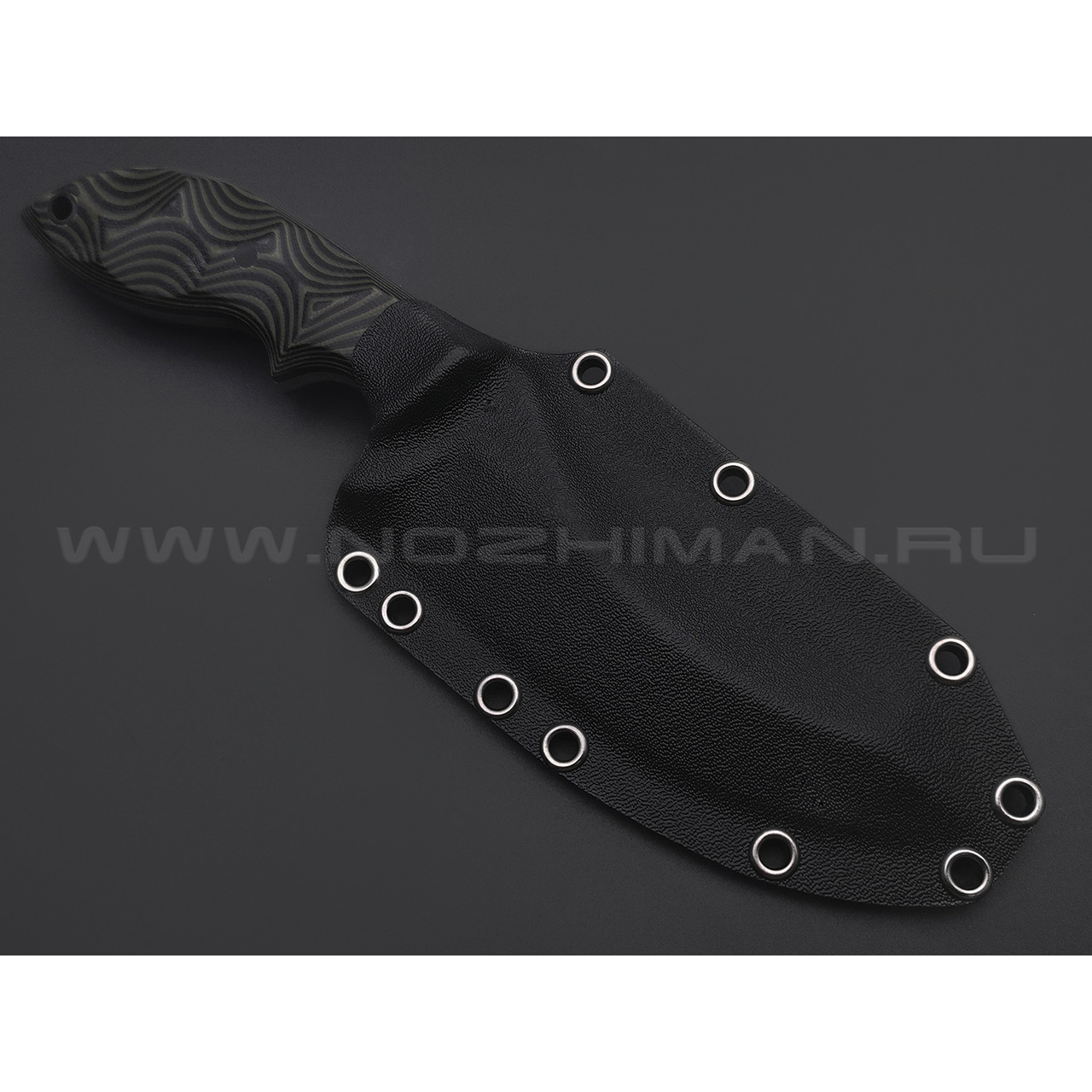 Волчий Век нож Кондрат 12 сталь 95Х18 WA satin, рукоять G10 black & green