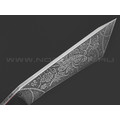 Волчий Век нож НДК-11 сталь D2 WA травление, рукоять G10 black, Chaotic carbon fiber red Волчий Век нож НДК-11 сталь D2 WA травление, рукоять G10 black, Chaotic carbon fiber red