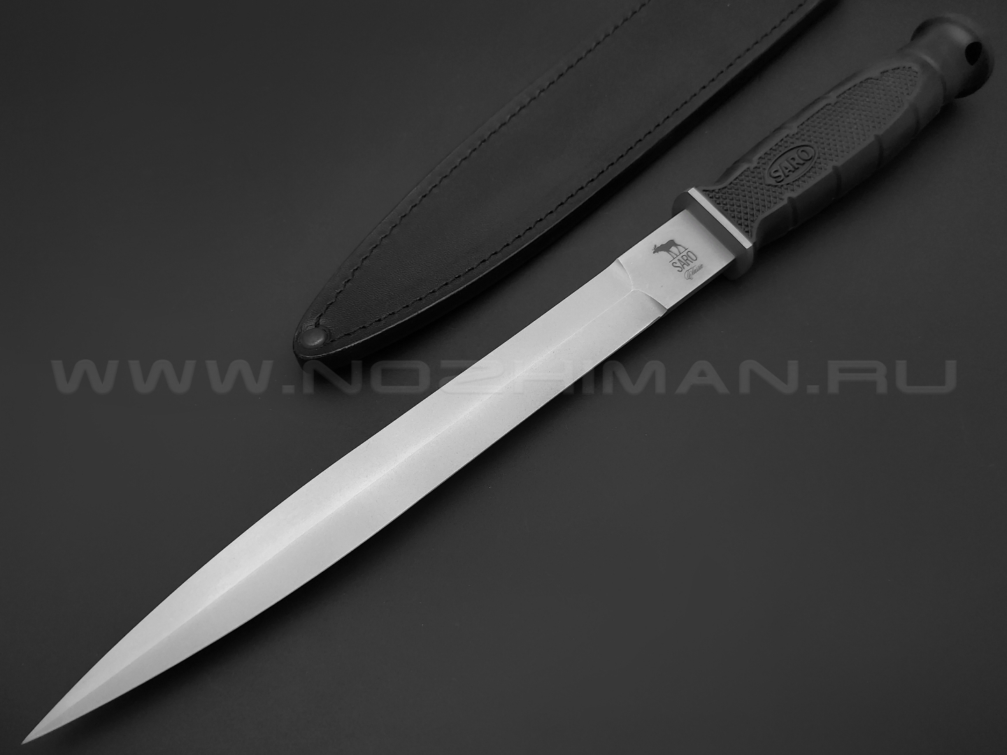Saro нож Страйт сталь Aus-6, рукоять резина