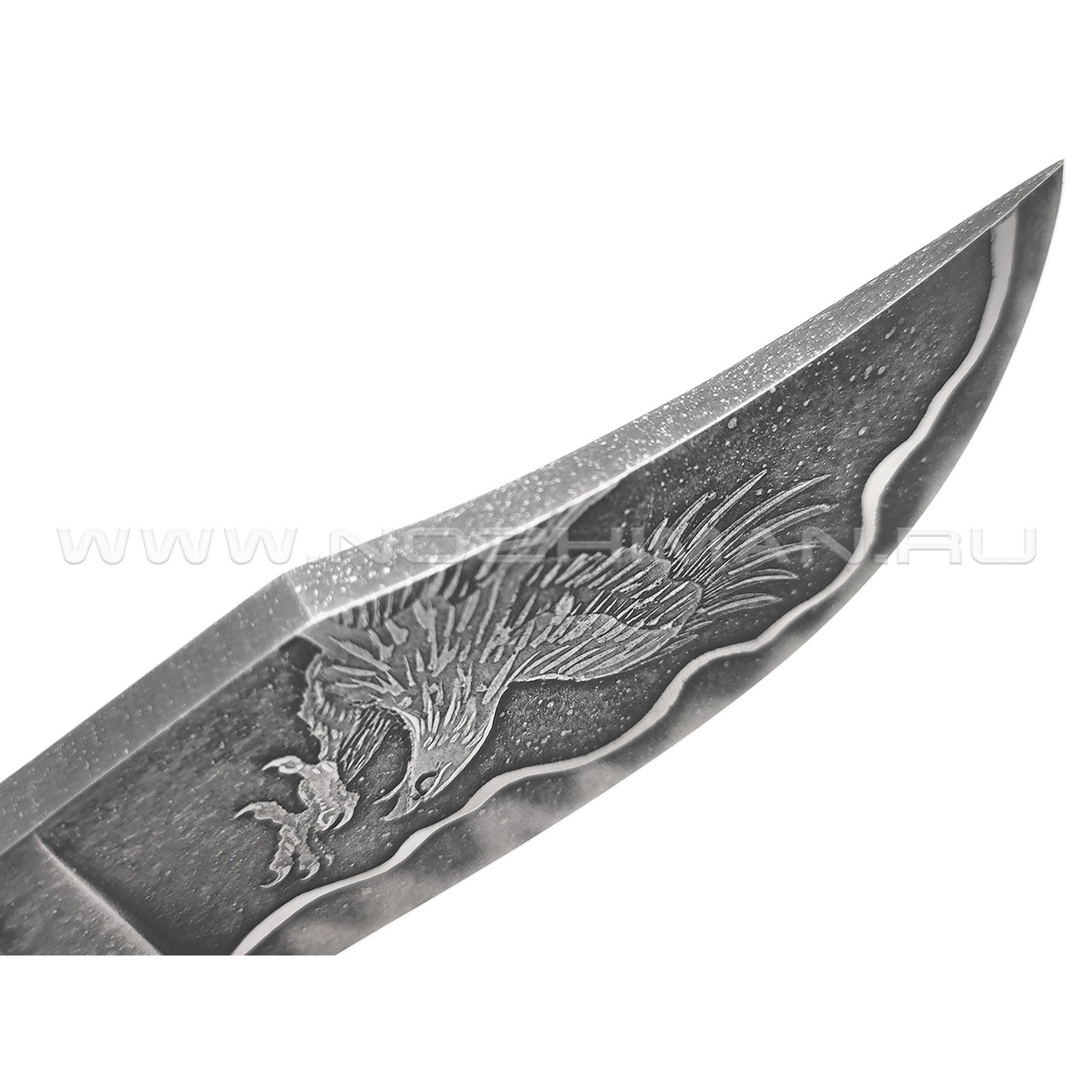 Волчий Век нож Бхадж мини, сталь PGK WA травление, рукоять G10 black, айронвуд