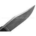 Волчий Век нож Бхадж сталь 1.4116 WA блэквош, рукоять G10 black Волчий Век нож Бхадж сталь 1.4116 WA блэквош, рукоять G10 black