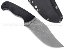Волчий Век нож Бхадж сталь 1.4116 WA blackwash, рукоять G10 black