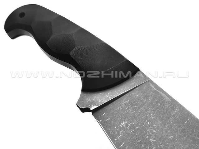Волчий Век нож Бхадж сталь 1.4116 WA blackwash, рукоять G10 black