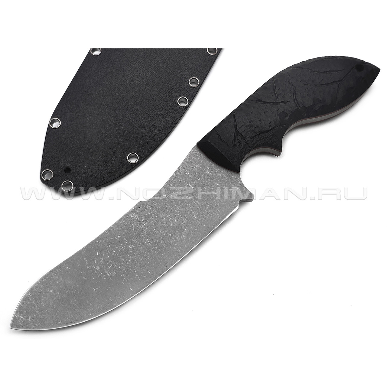 Волчий Век нож Мурена сталь 95Х18 WA стоунвош, рукоять G10 black с насечкой