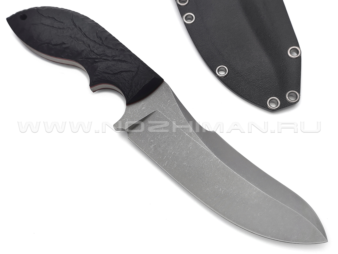 Волчий Век нож Мурена сталь 95Х18 WA stonewash, рукоять G10 black с насечкой