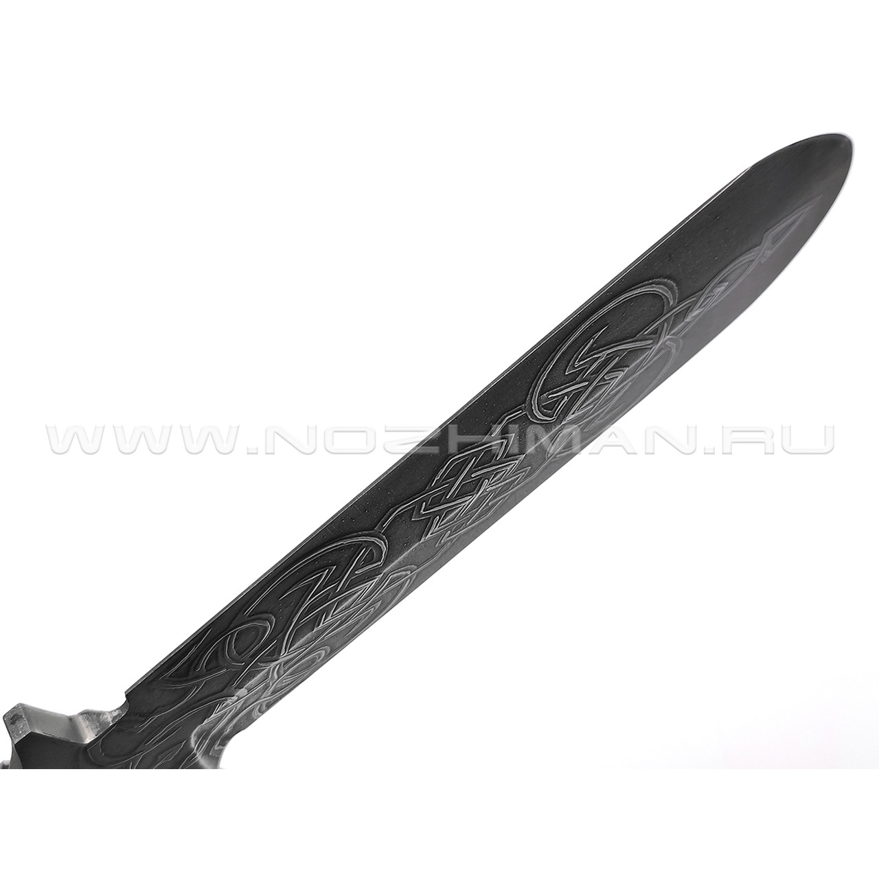 Волчий Век нож Lancette сталь D2 WA травление, рукоять G10 black