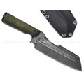 Волчий Век нож Карачун сталь N690 WA травление, рукоять G10 olive с наческой