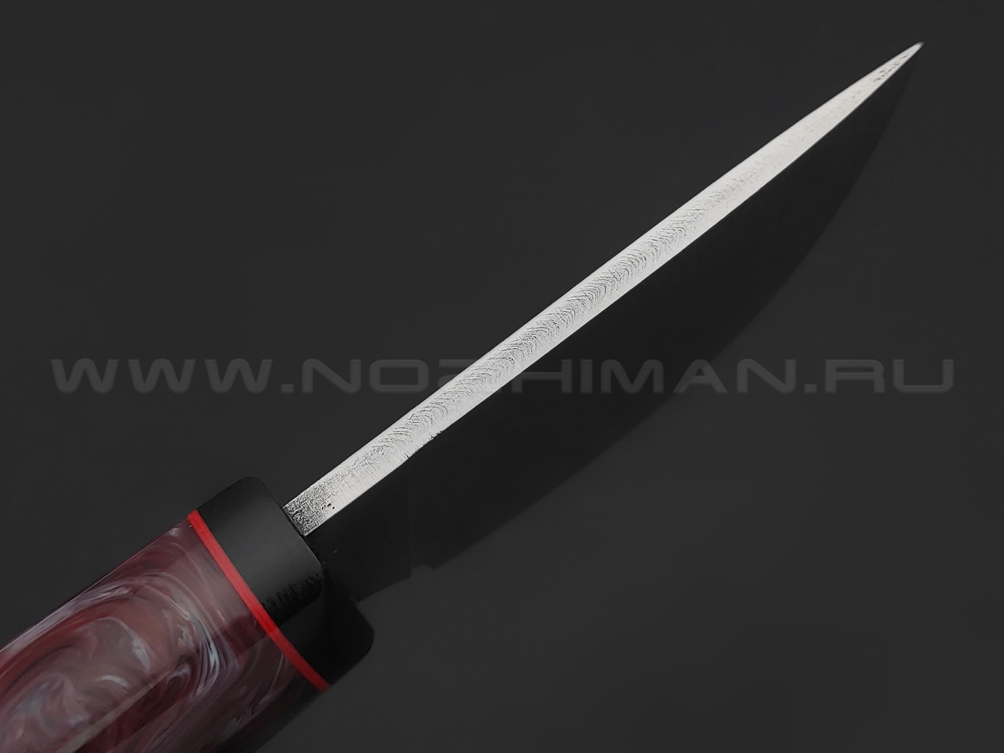 Волчий Век нож "Полундра" сталь Niolox WA дамаскаж, рукоять композит, G10