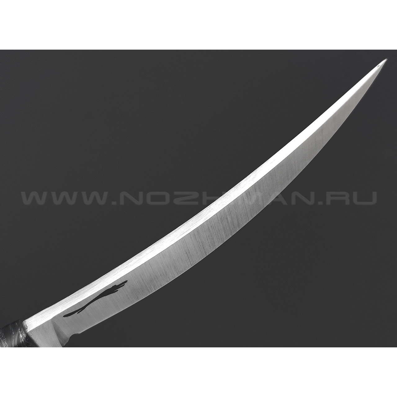 Волчий Век нож Перс Custom сталь Elmax WA satin, рукоять Кап клена, позвонок кита, карбон