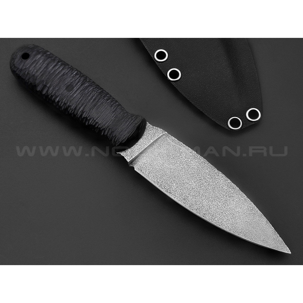 Волчий Век нож Стрела сталь PGK WA травление, рукоять G10 black с насечкой