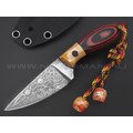 Волчий Век нож МасичЬка мини, сталь PGK WA травление, рукоять G10 black & red, кость жирафа Волчий Век нож МасичЬка мини, сталь PGK WA травление, рукоять G10 black & red, кость жирафа