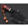Волчий Век нож МасичЬка мини, сталь PGK WA травление, рукоять G10 black & red, кость жирафа Волчий Век нож МасичЬка мини, сталь PGK WA травление, рукоять G10 black & red, кость жирафа
