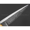 Волчий Век нож МасичЬка мини, сталь PGK WA травление, рукоять G10 black & red, кость жирафа Волчий Век нож МасичЬка мини, сталь PGK WA травление, рукоять G10 black & red, кость жирафа