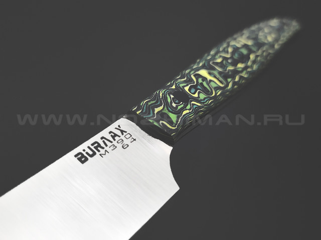Burlax кухонный нож BX0172 сталь M390, рукоять Carbon fiber & G10 Jamaica