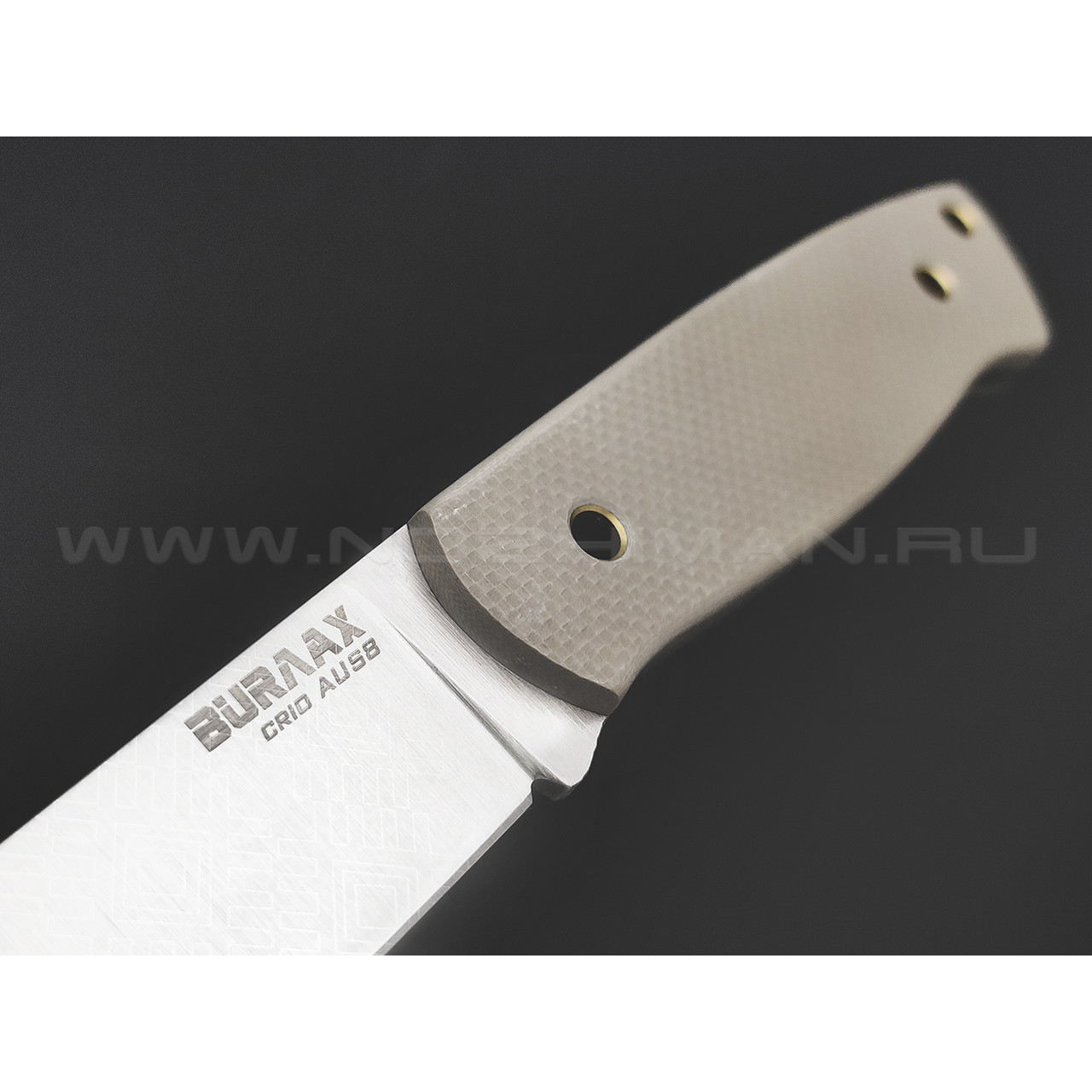 Нож Burlax Fin BX0155 сталь Cryo Aus-8 узор, рукоять G10 tan