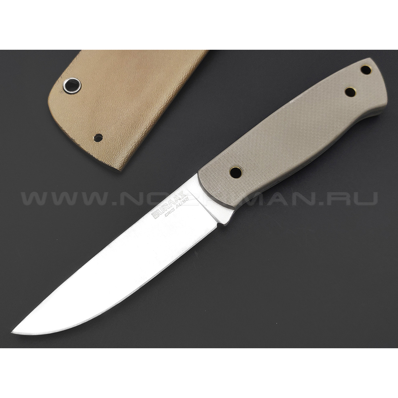Нож Burlax Fin BX0155 сталь Cryo Aus-8 узор, рукоять G10 tan