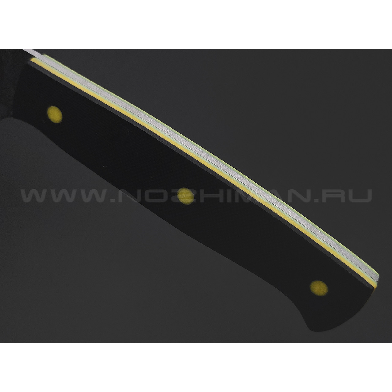 Кухонный нож Burlax BX0097 сталь x50Cr15MoV, рукоять G10 black & yellow