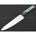 Кухонный нож Burlax BX0101 сталь x50Cr15MoV, рукоять зеленая микарта