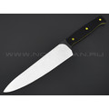 Кухонный нож Burlax BX0097 сталь x50Cr15MoV, рукоять G10 black & yellow