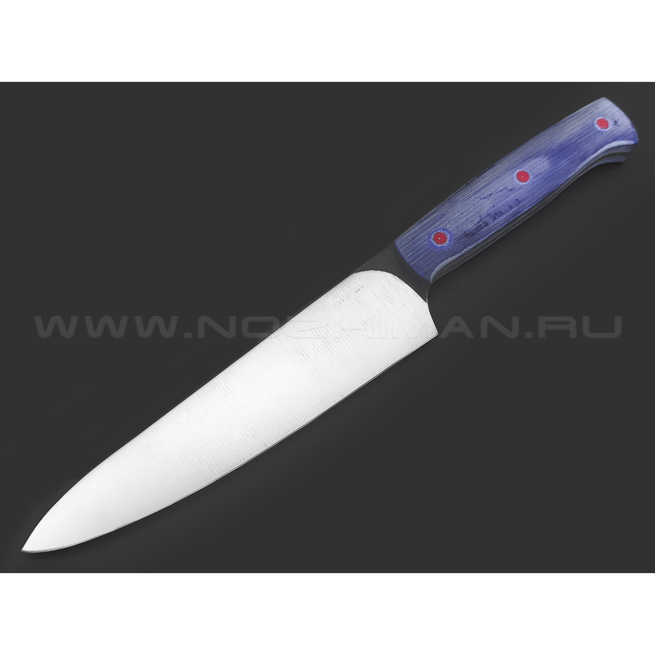 Кухонный нож Burlax BX0100 сталь x50Cr15MoV, рукоять фиолетовая микарта
