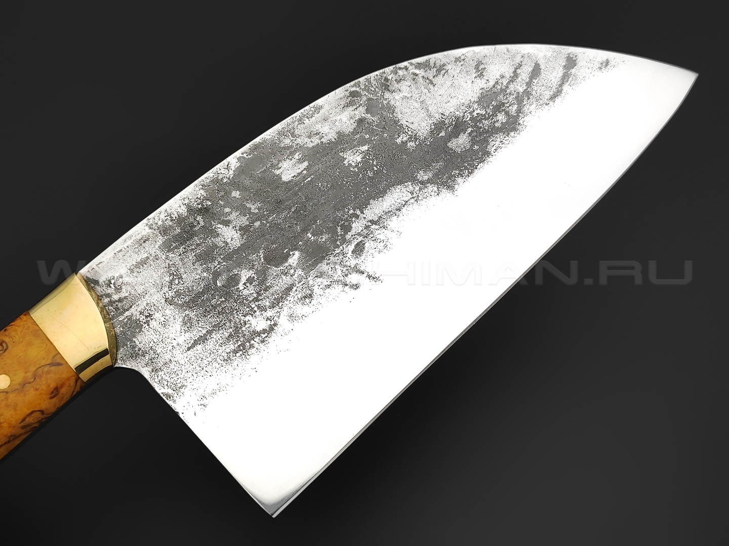 Товарищество Завьялова нож Сербский Шеф сталь K340, рукоять Стаб. дерево желтое, латунь