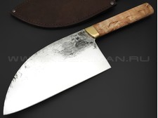 Товарищество Завьялова нож Сербский Шеф сталь K340, рукоять Карельская береза, латунь