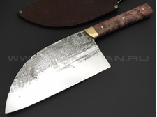 Товарищество Завьялова нож Сербский Шеф сталь K340, рукоять Стаб. дерево коричневое, латунь