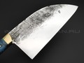 Товарищество Завьялова нож Сербский Шеф сталь K340, рукоять Стаб. дерево синее, латунь