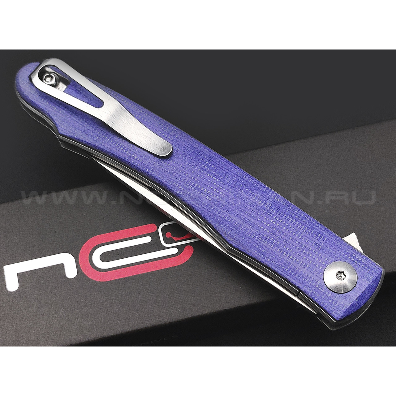 N.C.Custom нож Minimus сталь X105, рукоять синяя микарта