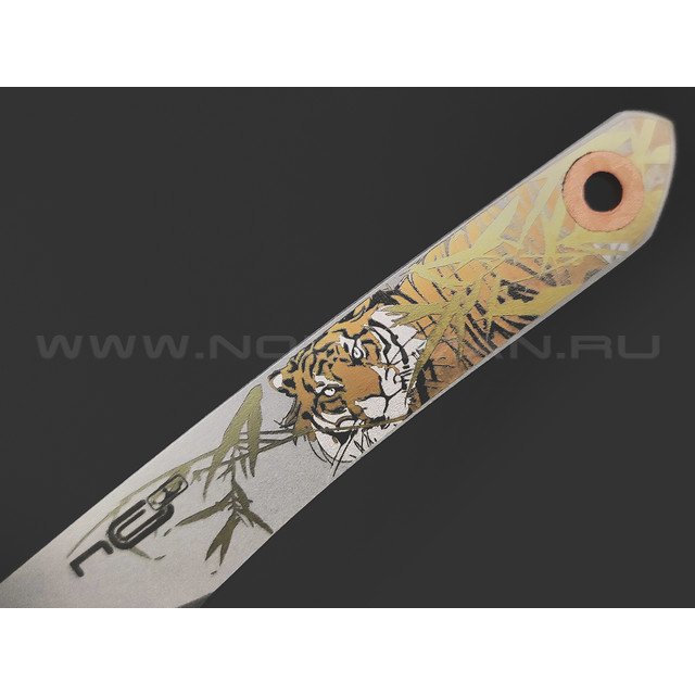 N.C.Custom киридаши KOI - TIGER сталь Aus-8 beadblast, kydex orange